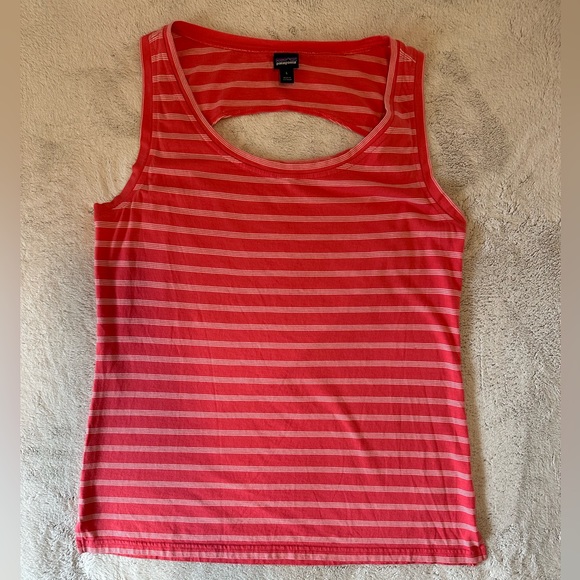 Patagonia Pink Stripe Organic Cotton Tank Top - Picture 15 of 16